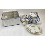 A Royal Albert 'Moss Rose' dinner service for approx. six place settings, dinner plates, side