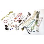 A small lot of costume jewellery to include faux pearls; earrings etc