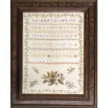 20th century alphabet sampler by Mary Carver, 29x22cm