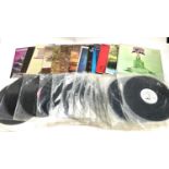 VINYL LPS ETC. This lot is a 1960s LP carry case which has about 15 LPs (Pink Floyd, Eurhythmics,