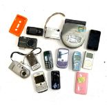 A mixed lot of mobile phones, cameras etc, to include iphone 3G 32gb; Ipod Mini; various Blackberry,
