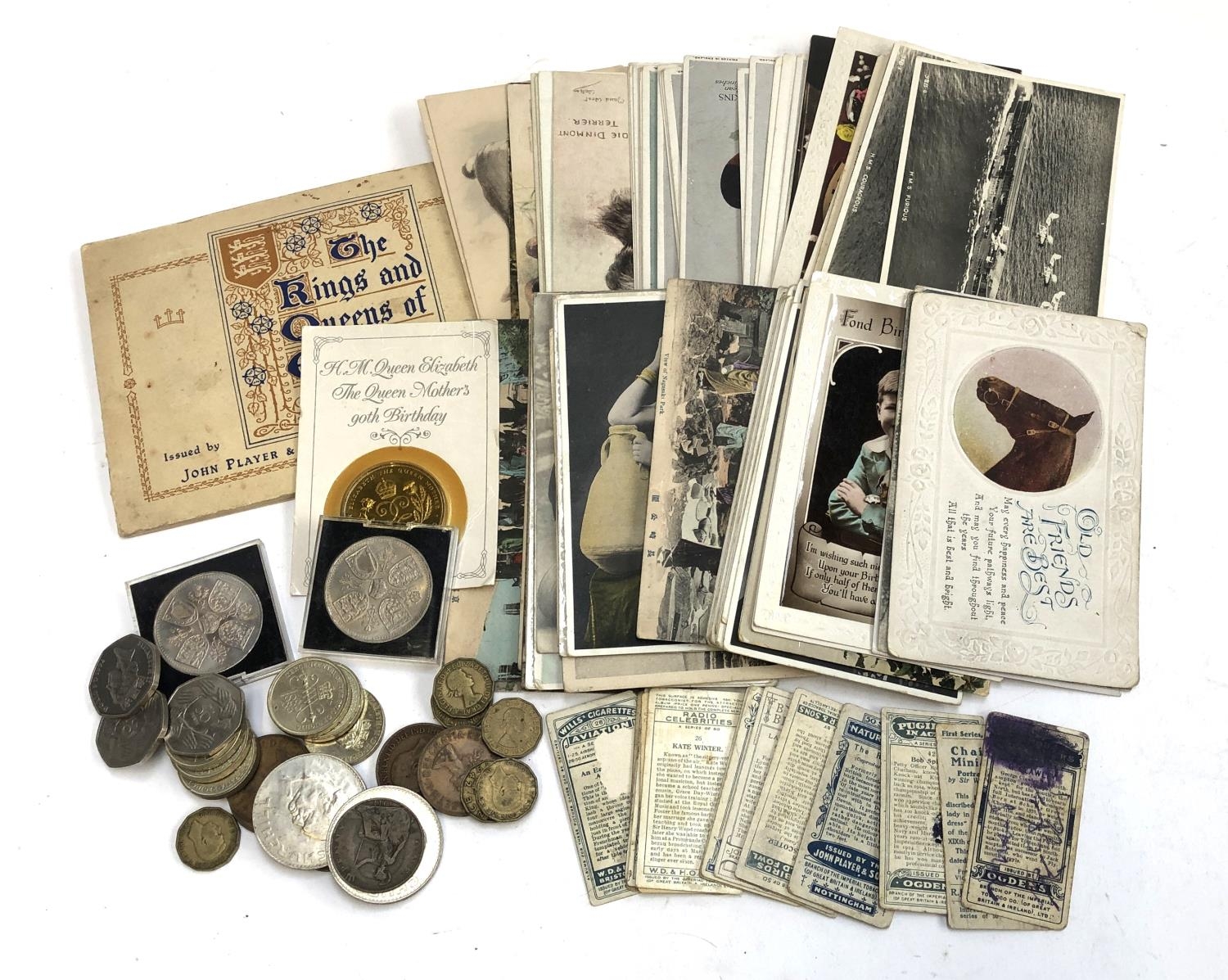 A mixed lot to include small quantity of coins comprising festival of Britain crown, boxed,