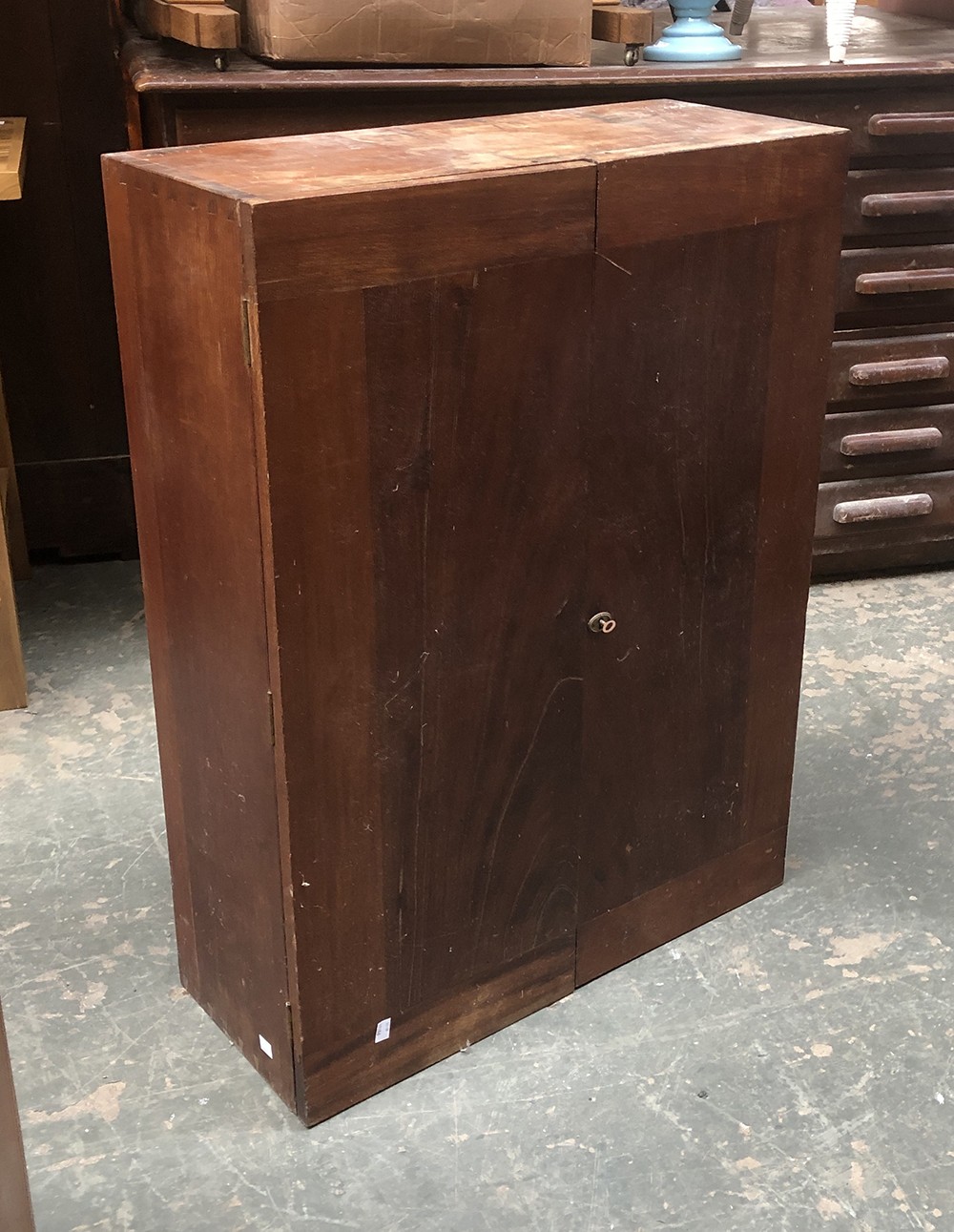 A teak carpenters cabinet, fitted interior, hung with various tools, to include Marples chisels, - Image 2 of 4