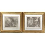 Interior design interest: After Jean-Antoine Watteau (1684-1721), a pair of well framed modern