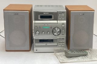 A Sony CMT-CP100 CD/radio with speakers