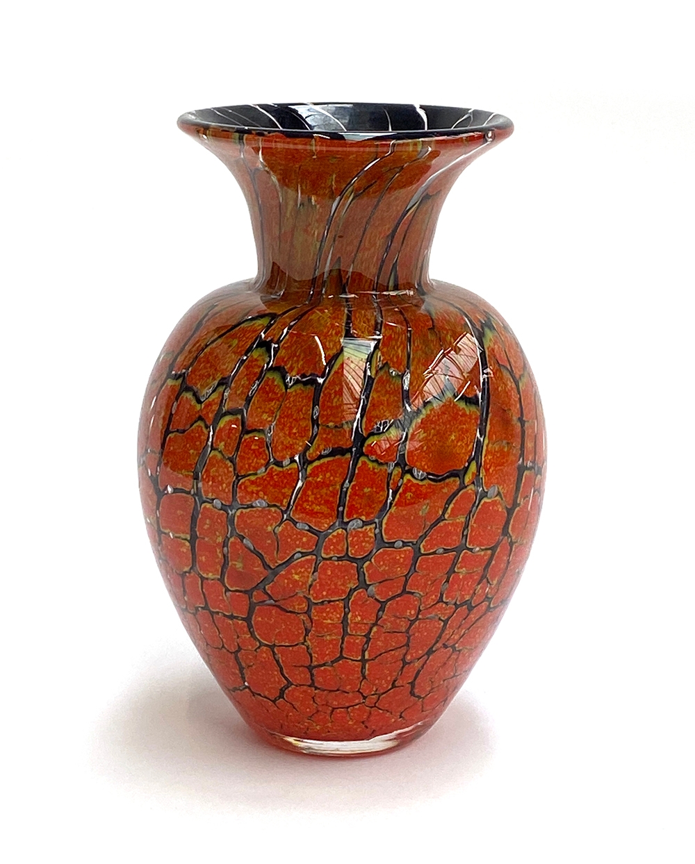 An art glass vase with impressed mark to base, 22.5cmH