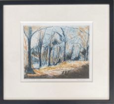 Mandana Khonsari, 'Holland Park', coloured etching, signed titled and numbered in pencil, 20x25cm