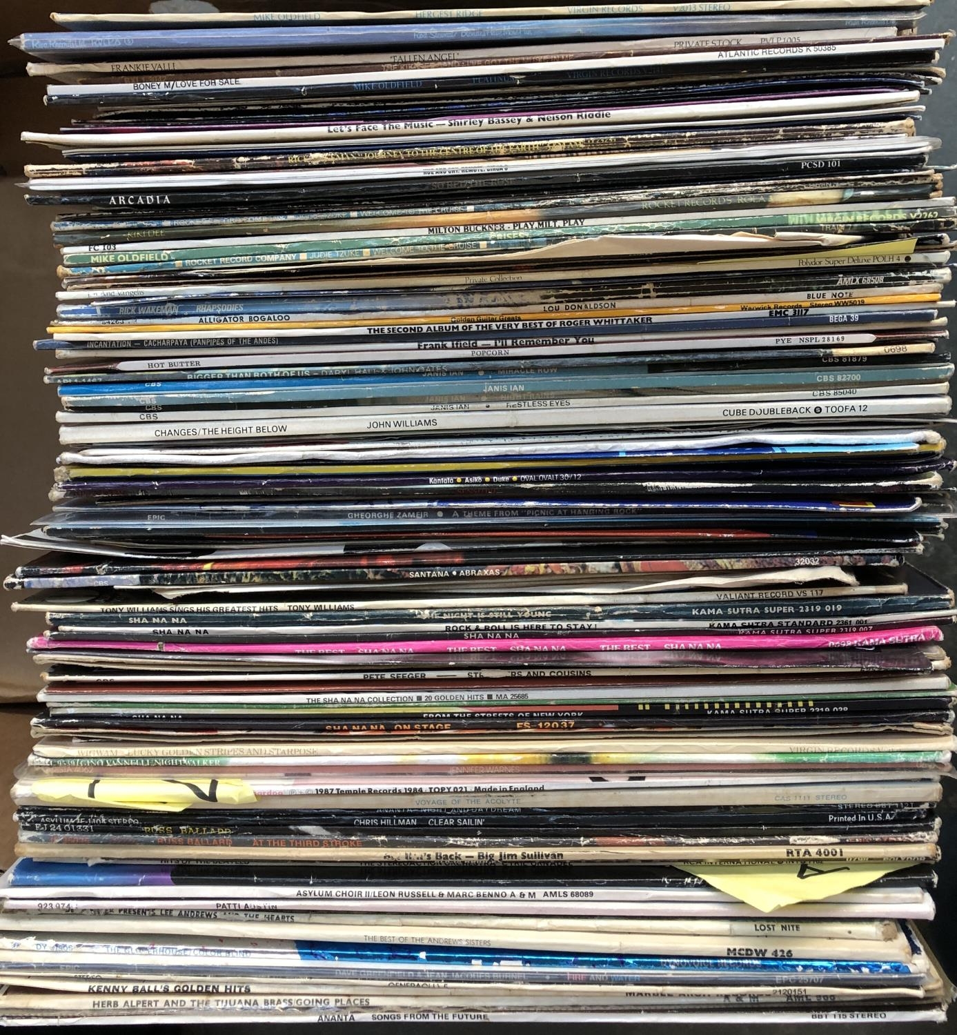 A large quantity of vinyl LPs to include Frankie Valli, Jefferson Starship, Rod Stewart, Michael