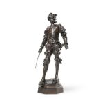 After Auguste de Wever (Belgian, 1836-1884), bronze figure of Valentin, late 19th or early 20th