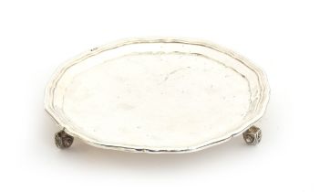 A George V shaped silver salver by Jay, Richard Attenborough Co Ltd, Sheffield 1911, 21cm