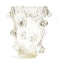 A large Rostrato glass vase by Barovier & Toso, designed by Ercole Barovier c.1935. heavily walled