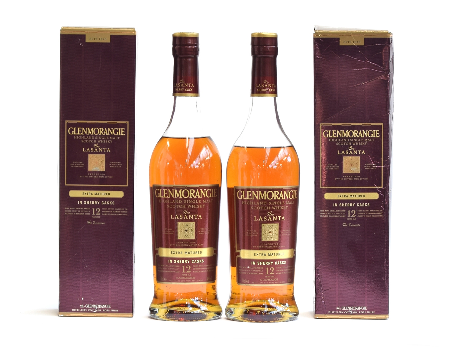 Glenmorangie Lasanta 12, boxed, (46%, 70cl), two bottles