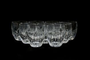 A set of nine Baccarat Massena pattern tumblers, each 10cm high, boxed