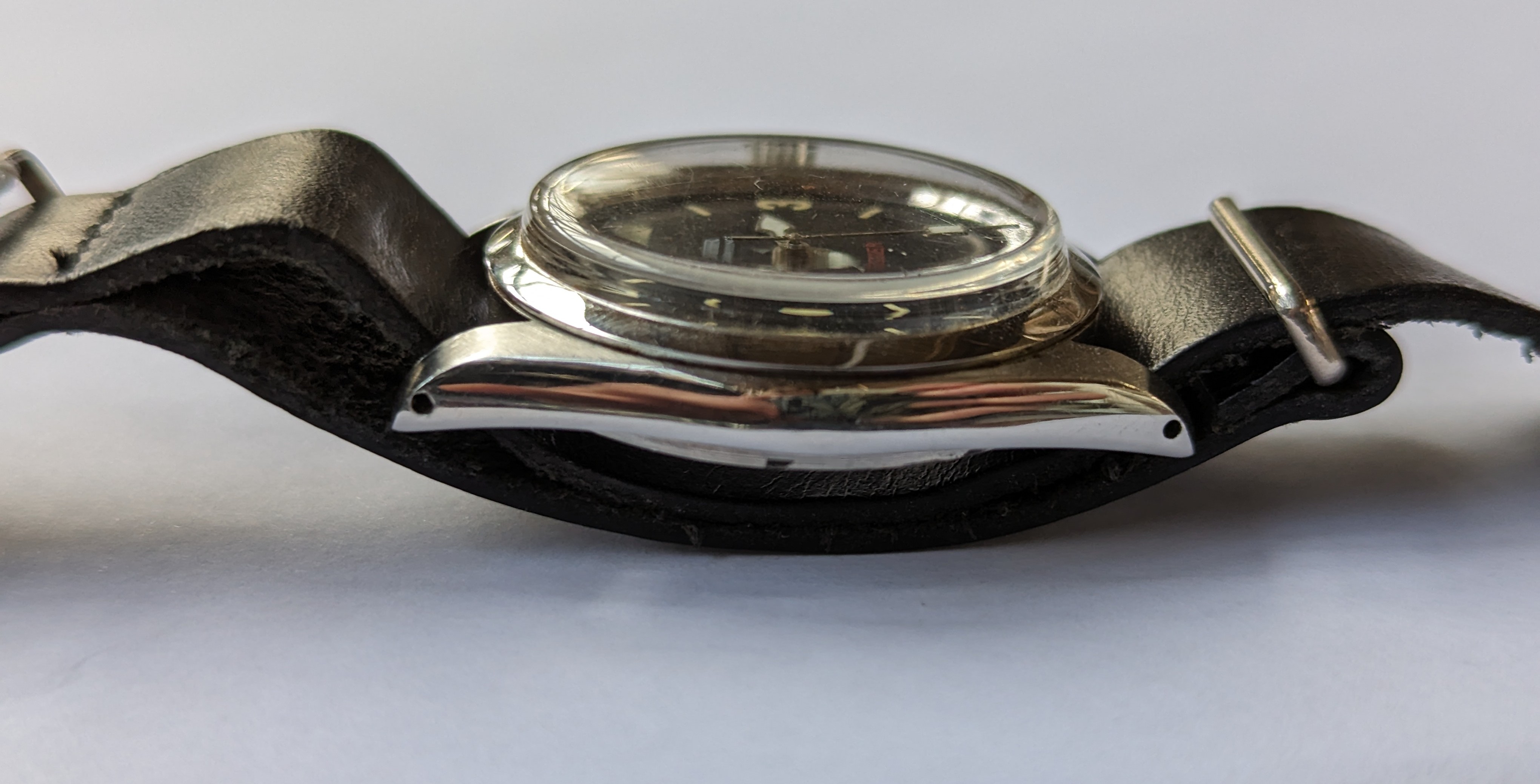 A Tudor Oyster Prince steel gent's automatic wrist watch, the black dial with Arabic quarters, - Image 4 of 5