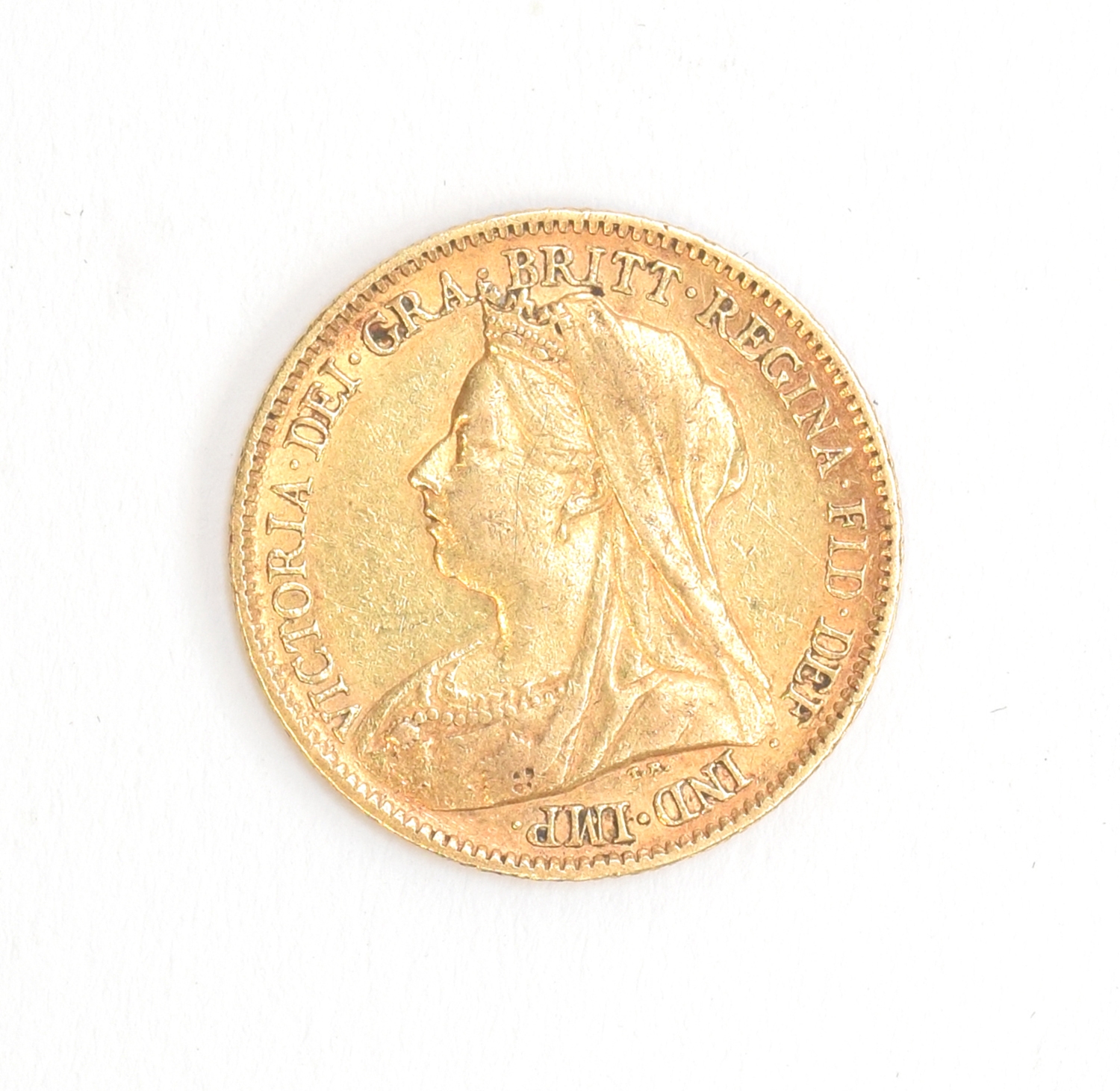 A Queen Victoria half sovereign, 1900