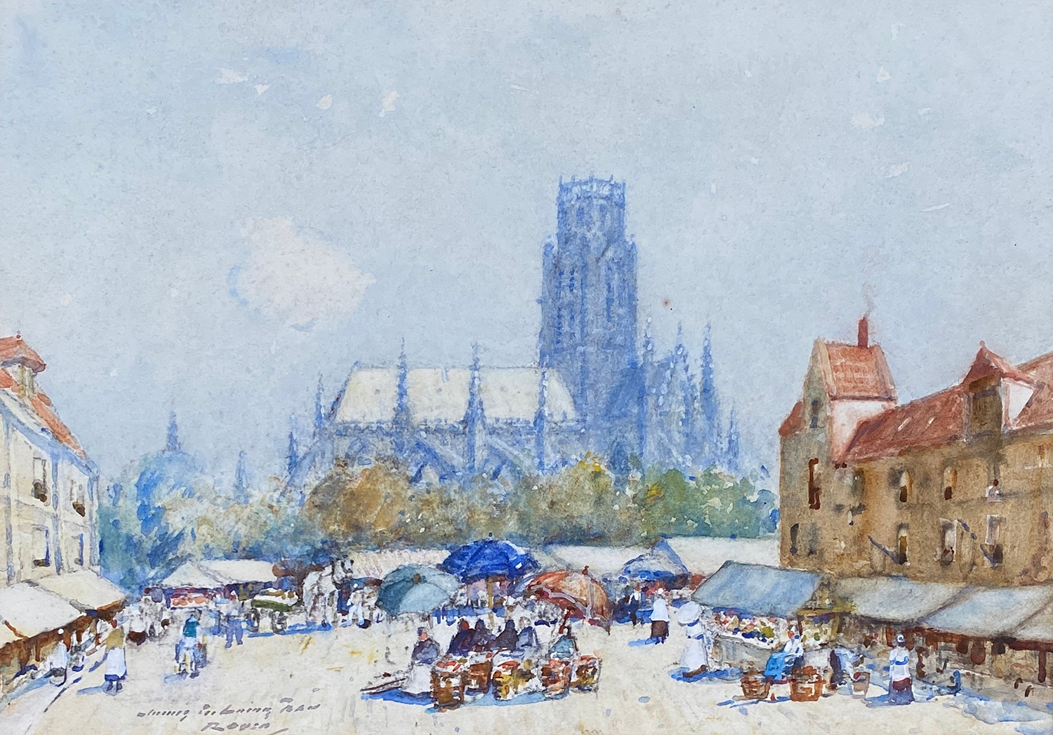 James Garden Laing (Scottish, 1852-1915), Rouen, watercolour on paper, 23.5x33.5cm