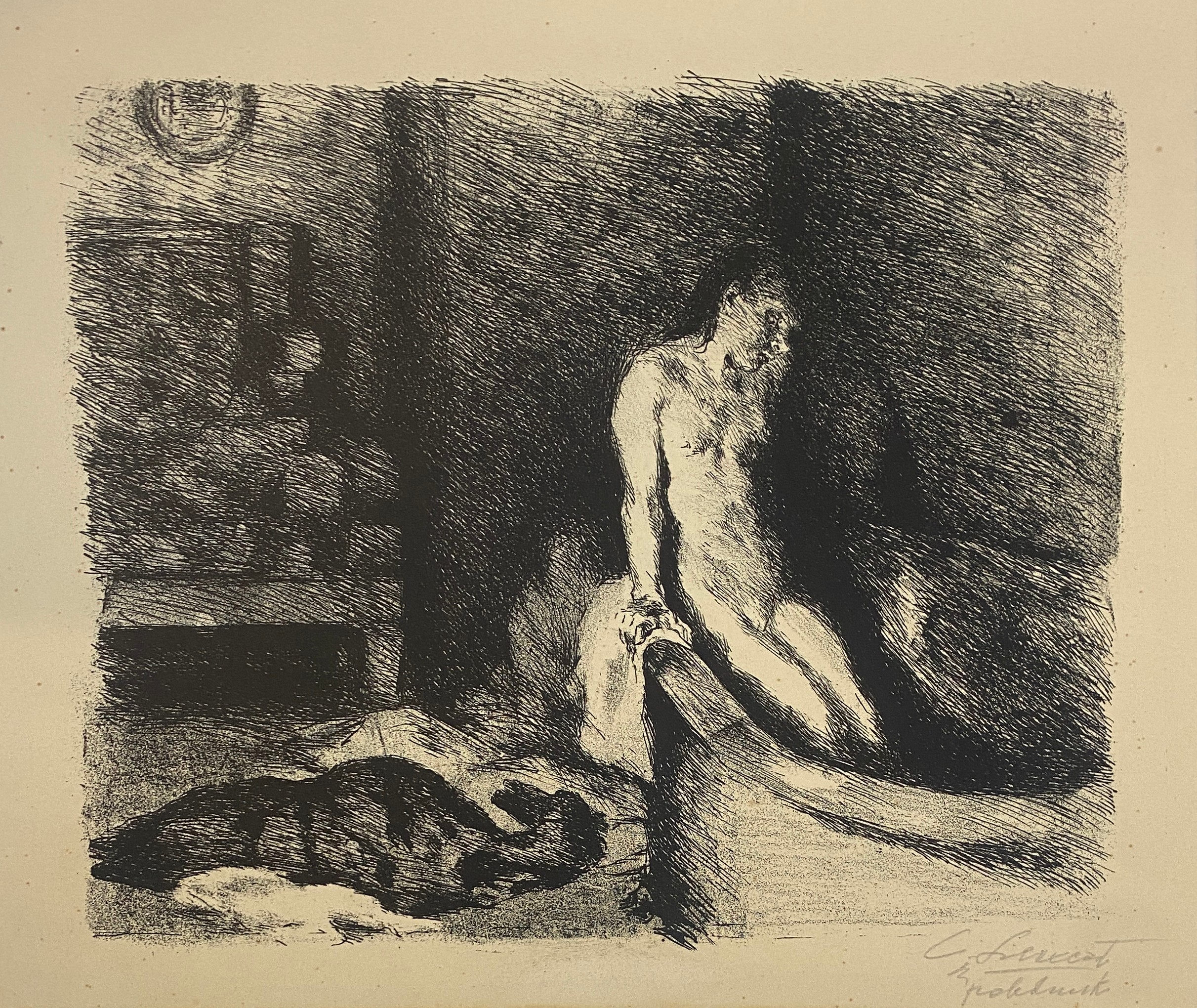 Clara Siewert (German, 1862-1945), 'Junges Mädchen', 1908, signed in pencil lower right, the sheet - Image 2 of 2