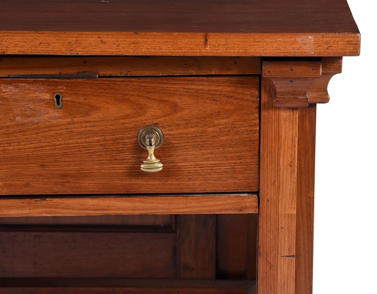 An Australian blackwood pedestal desk, 20th century, the kneehole flanked by two drawers, the - Image 3 of 3