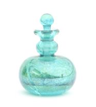 Charles V Ramsay (1975-2008), an iridescent art glass bottle with stopper, signed and dated '96 to