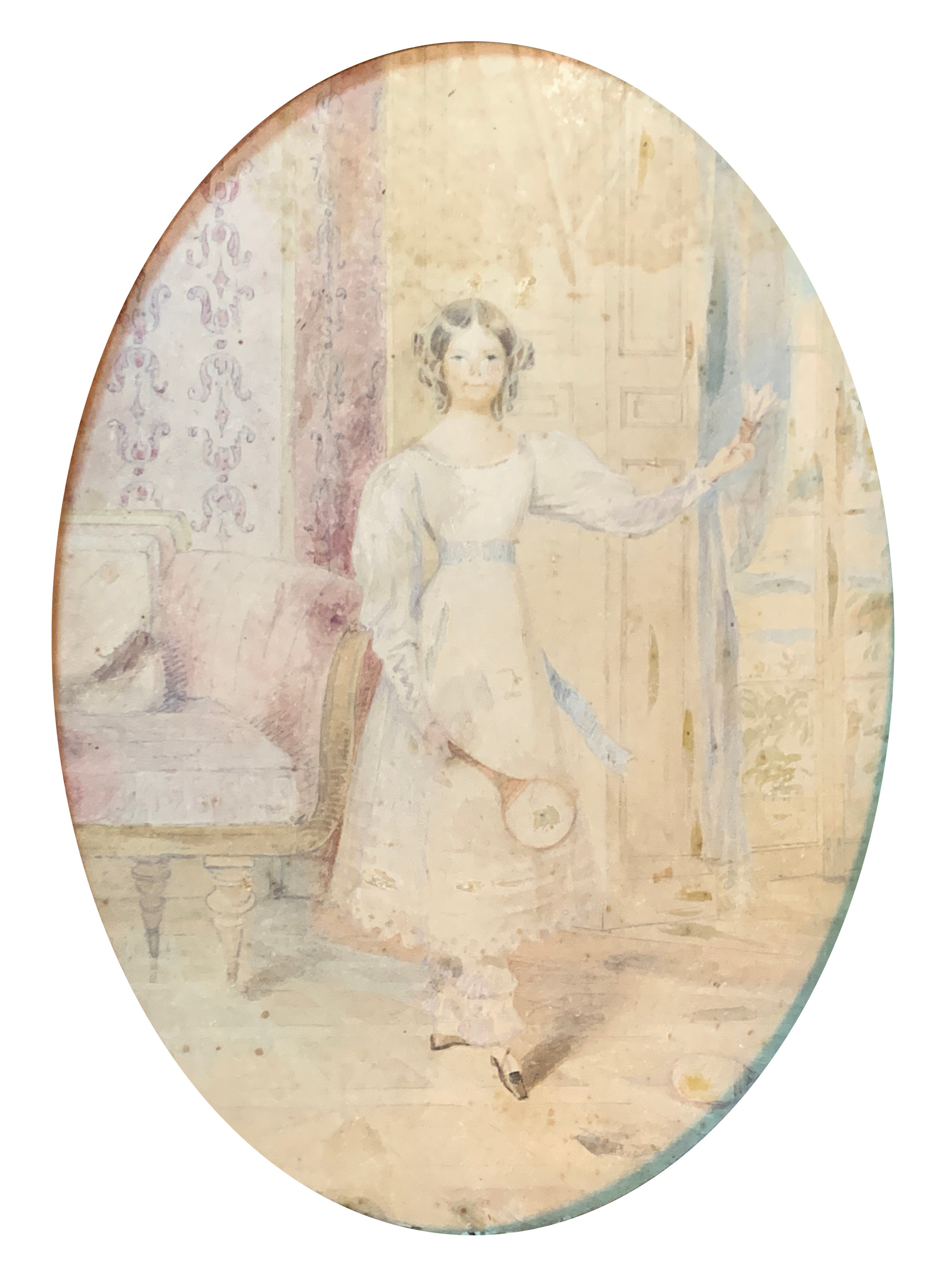 Attributed to Stephen Catterson Smith, a pair of 19th century watercolours depicting a young girl in - Image 3 of 5