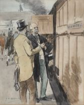 George Denholm Armour (1864-1949), 'Quantum Sufficit', pen and colour wash, signed in pencil lower