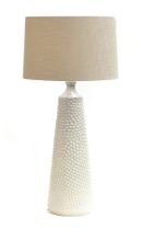 A Heathfield & Co. 'Clothilde' ceramic table lamp, with linen shade, 64cm high to top of fitting,