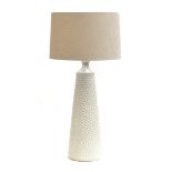 A Heathfield & Co. 'Clothilde' ceramic table lamp, with linen shade, 64cm high to top of fitting,