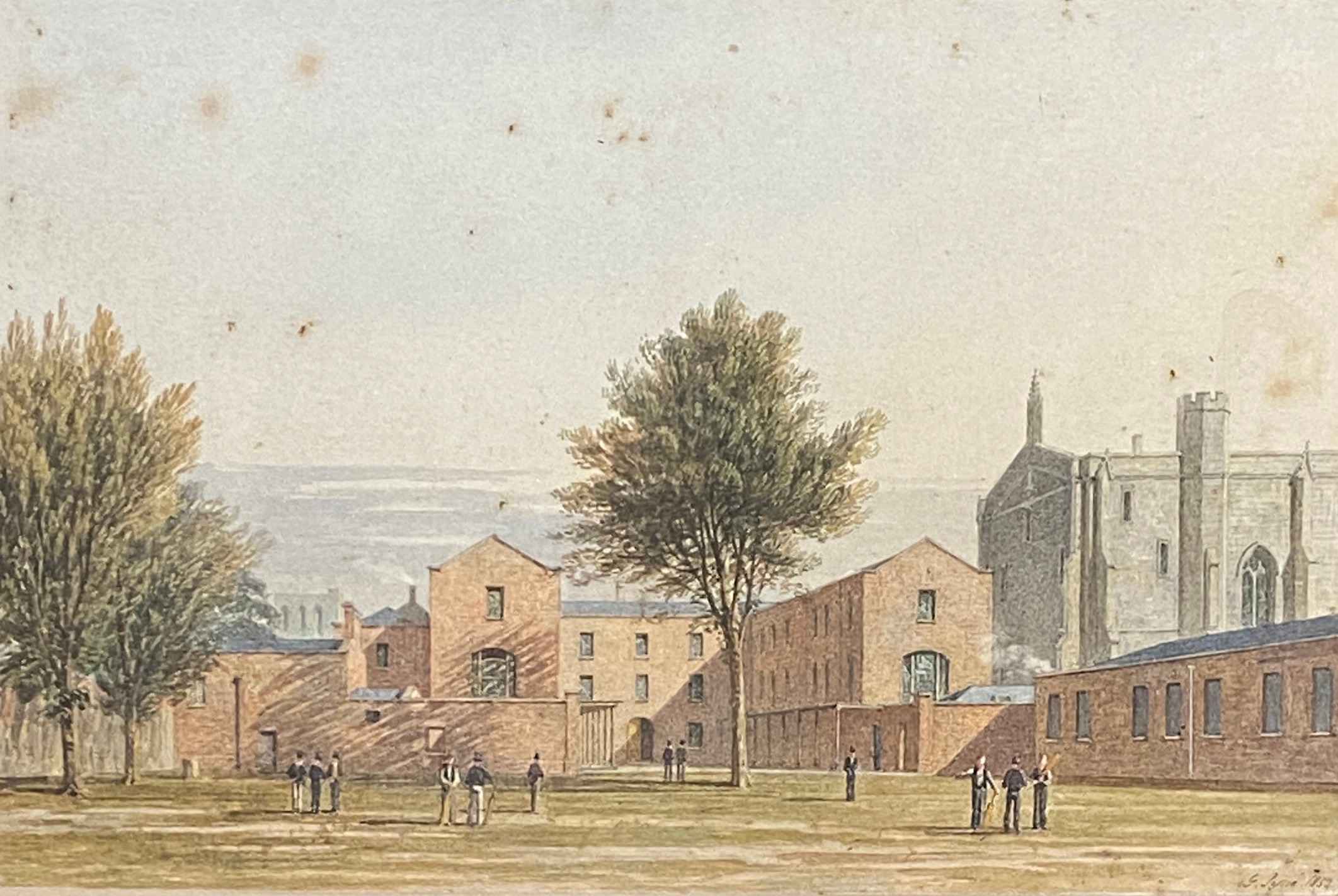 George Pyne (1800-1884), two 19th century watercolours, Winchester College, 19.5x30cm, the other - Image 6 of 6