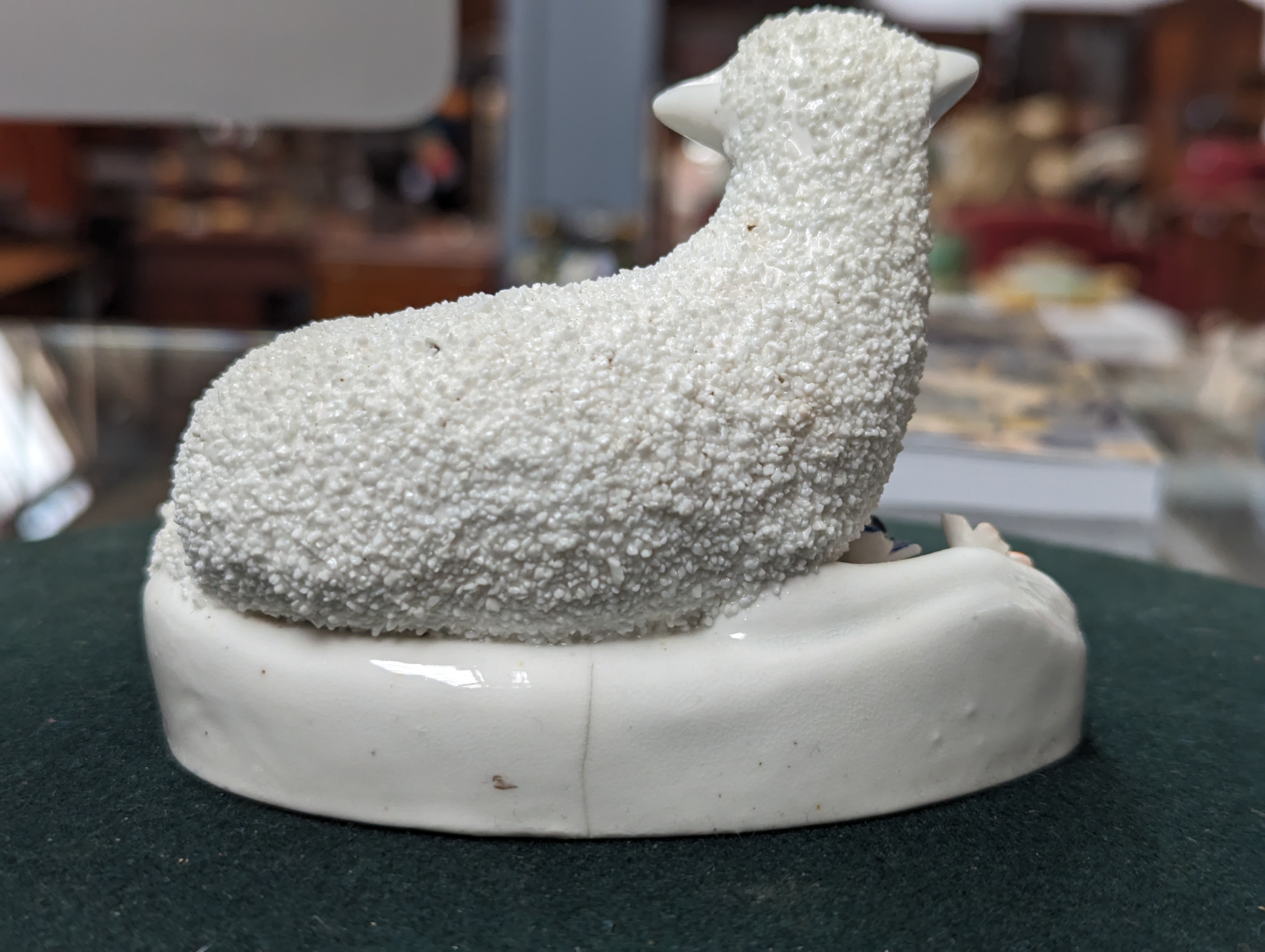 A Staffordshire pearlware ram figurine, with encrusted bocage, 14cm high; together with a pair of - Image 3 of 7