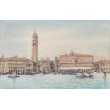 Harold Louis Latham (1888-1971), watercolour of Venice, the Doge's Palace, signed in pencil, 22x35cm