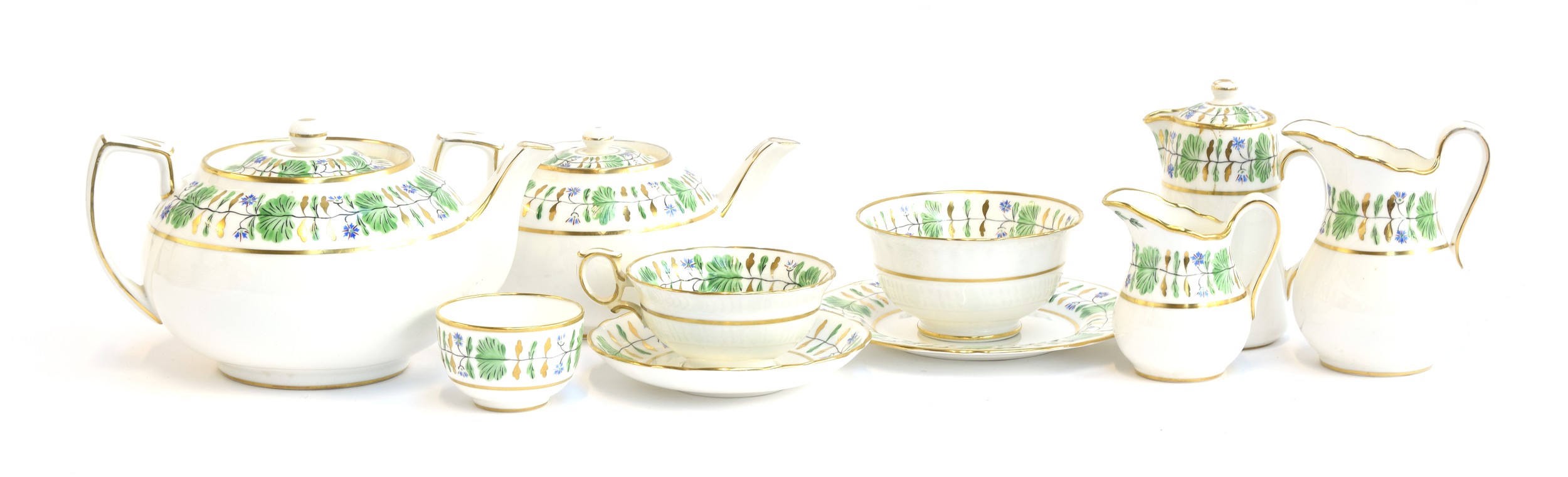 An early 20th century 'Palmetto' tea service by Hammersley & Co for T. Goode & Co London, comprising