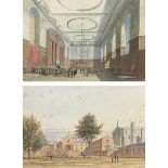 George Pyne (1800-1884), two 19th century watercolours, Winchester College, 19.5x30cm, the other