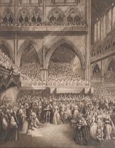 After George Baxter (1804-1867), 19th century lithograph, 'Queen Victoria Receiving the Sacrament at