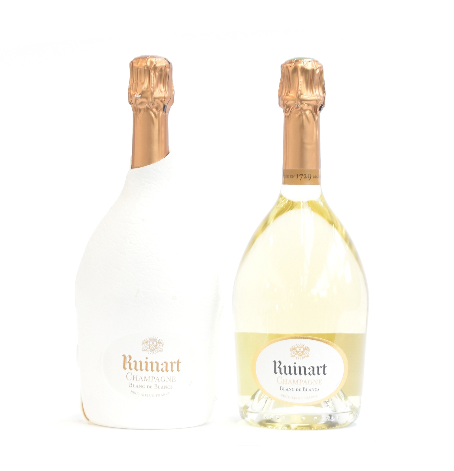Ruinart Blanc de Blancs, white champagne (12.5%, 75cl), two bottles