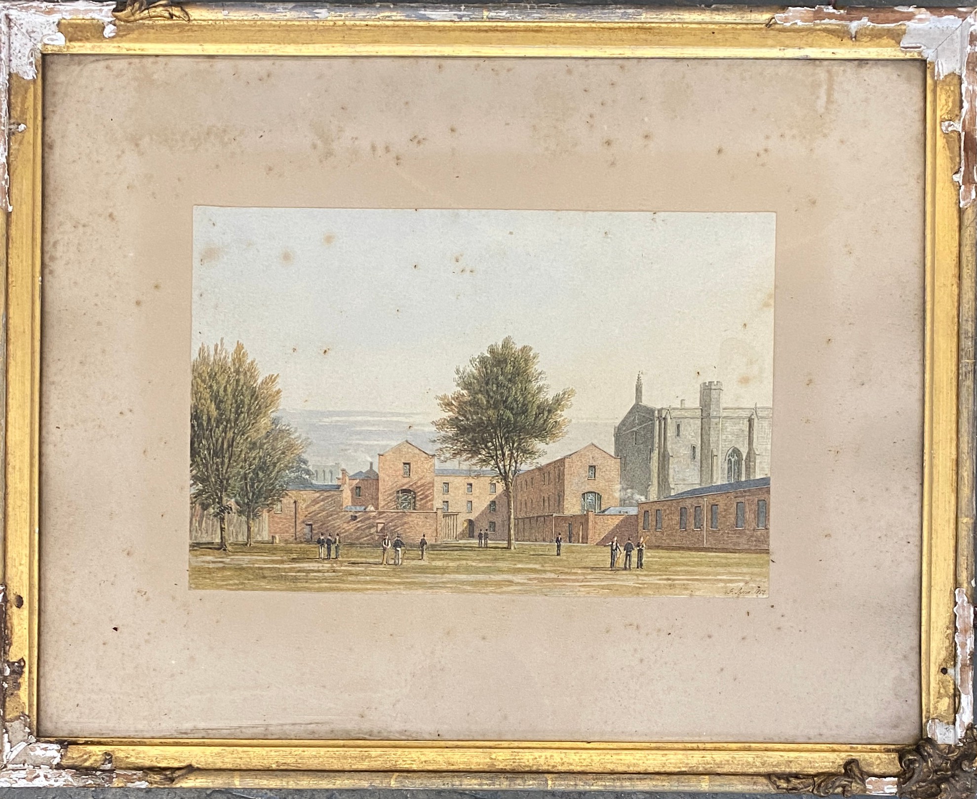 George Pyne (1800-1884), two 19th century watercolours, Winchester College, 19.5x30cm, the other - Image 5 of 6