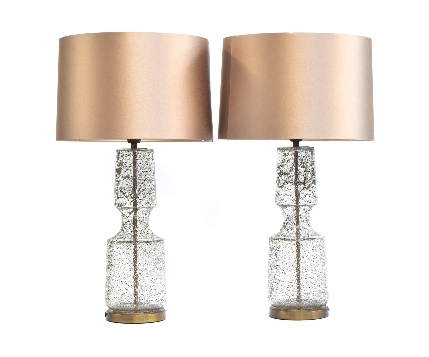 A pair of Heathfield & Co. 'Antero' bubble glass table lamp, with shades, 52cm high to top of - Image 2 of 2