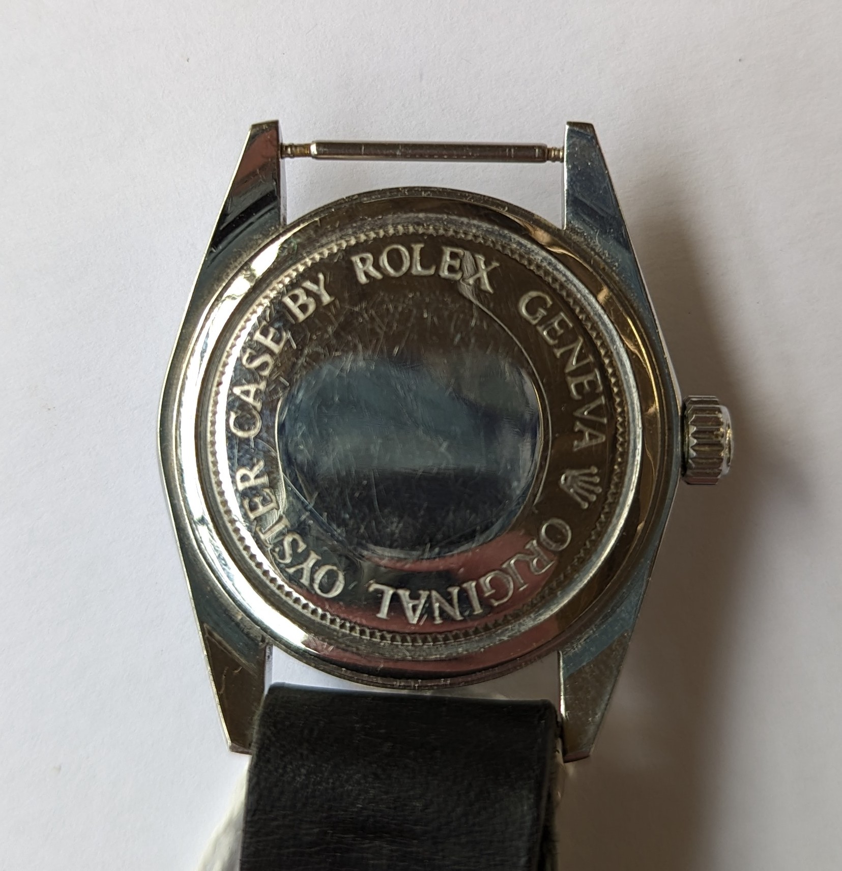 A Tudor Oyster Prince steel gent's automatic wrist watch, the black dial with Arabic quarters, - Image 5 of 5