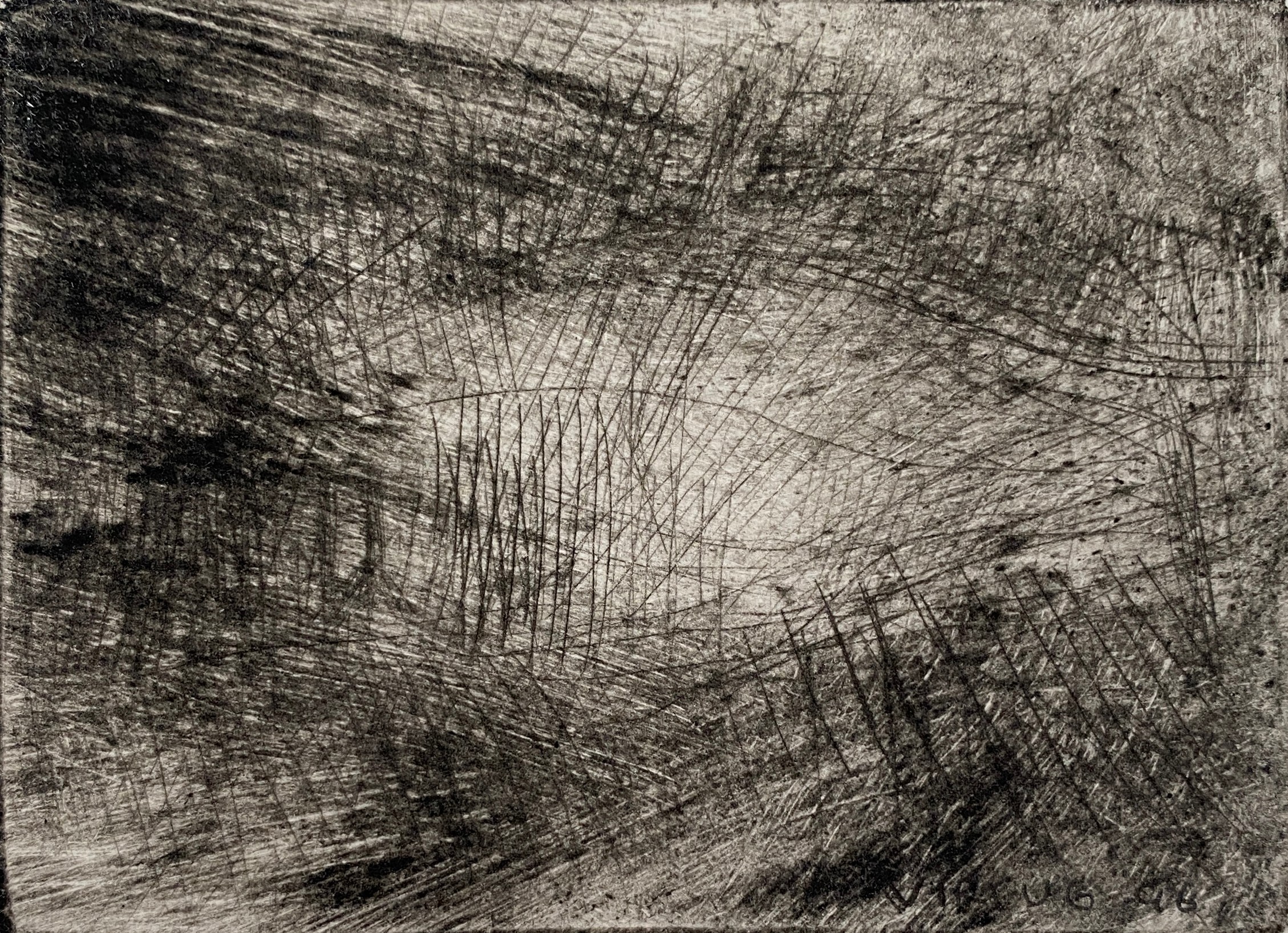 John Virtue (b.1947), Landscape etching, no. 22 var. 2, signed and dated '96 within the plate, the