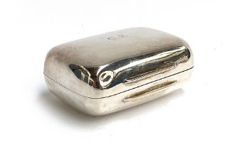 A silver Asprey pill box, with gilded interior, 7cmW, 73g