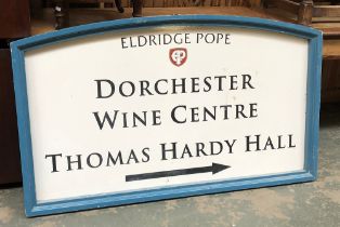 Local brewery interest: a painted Eldridge Pope sign 'Eldridge Pope, Dorchester Wine Centre,