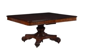 A Victorian mahogany extending dining table, by A Blain, Liverpool, with one addition leaf, the