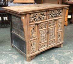 Interior design interest: An intricately carved 19th century Chinese Shanxi alter table,