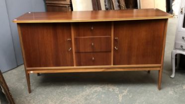 A Vanson mid century sideboard, three drawers flanked by two cupboards, 162x51.5x86cmH