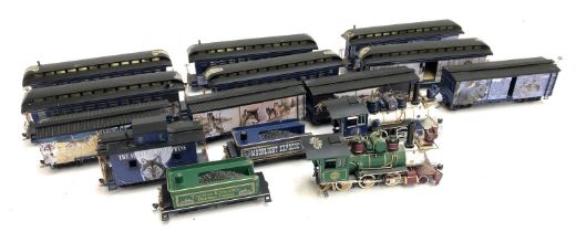 A Hawthorne Village Bachmann Silver Moon Express train set comprising locomotive, tenders,