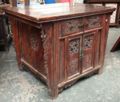 Interior design interest: An intricately carved 19th century Chinese Shanxi alter table,