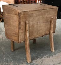 A large sycamore dough/feed bin, 98cmW approx. 100cmH