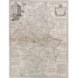 Emmanuel Bowen, an 18th century 'An improved map of the County of Stafford', printed for Carington