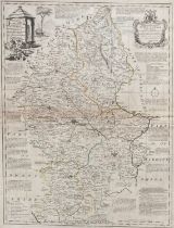 Emmanuel Bowen, an 18th century 'An improved map of the County of Stafford', printed for Carington
