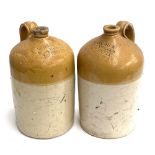 Local interest: A pair of stoneware flagons, stamped W.H. Chick, Wine Merchant Bridport, 37cmH