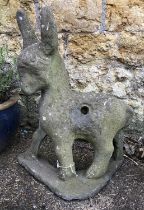 A composite stone figure of an ass, approx 81cmH 62cmW